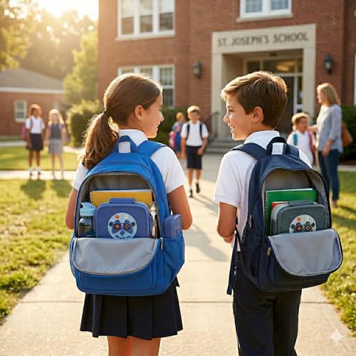 Image of PLUSPOINT Big Steel Lunch Box | Stainless Steel Lunch Box with Inner Separate Veg Box | Leak Proof and Break Resistant | Tiffin for Kids, Adults with Snap Lock | Ideal for Office, School, College
