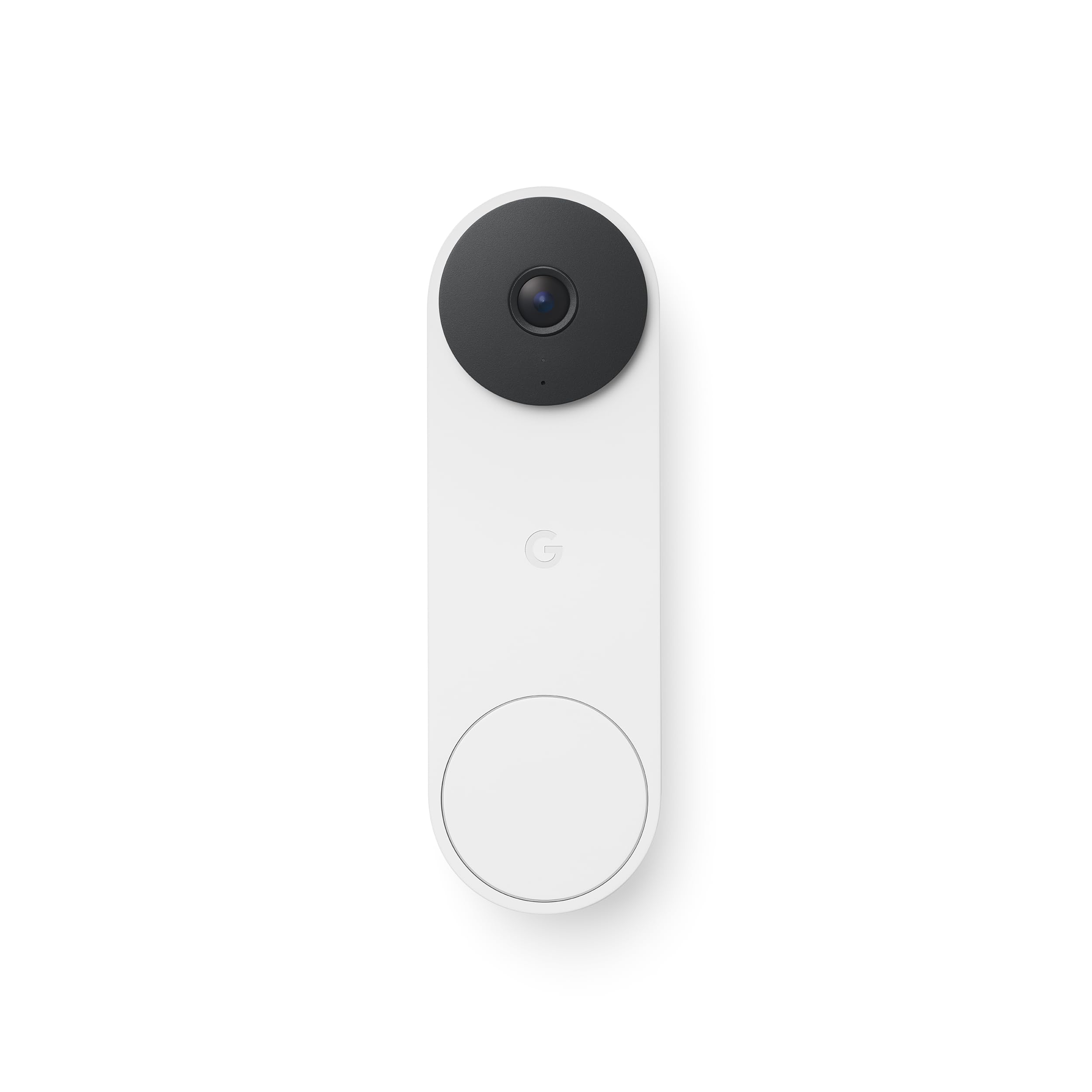 Google Nest Doorbell (Wired, 3rd Gen) - 2K Video and Gemini, Live View, Night Vision, 2-Way Audio - Works with Google Home - 2025 Model - Snow