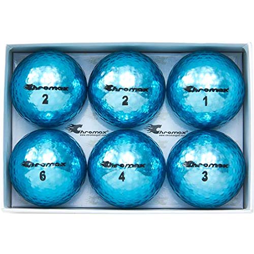 Chromax Metallic Blue Personalized M5 Golf Balls - 6-Pack