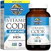 Garden of Life Vitamin Code RAW ONE para hombres multivitamínico una vez al día | Multivitamínico de alimentos integrales con probióticos para la salud del corazón y la próstata, no transgénico, 75 cápsulas 2