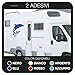 kamiustore Adesivo Delfino per Camper, Roulotte, Furgoni Van E Barche in Vinile per Esterni – 2 Adesivi 40 X 40 Cm (Blu)