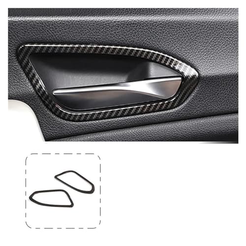 2 Pezzi Maniglie Per Porta Auto In Stile Fibra Di Carbonio – Per BMW Serie 1 E 2 F20 F21 F22 F23 2012-2017, Copertura Interna Con Adesivo