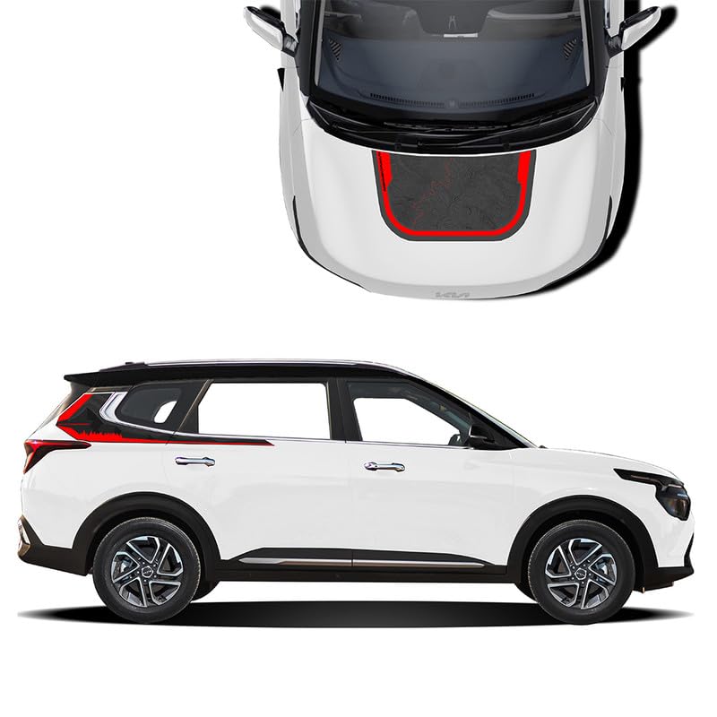 IDE AutoWorks | Wanderer Edition Decal Made for KIA Carens | Colour - Glacier White Pearl | Size - 91 x 7 cm | Car Accessories