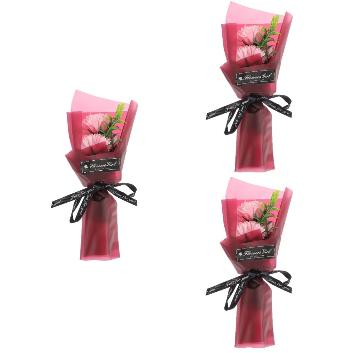 Ciieeo3pcs Simulation Carnation Soap Flower for Women Faux Carnation Flowers Forever Flower in Bag Scented Carnation Flowers Artificial Flower Decoration Mother Fragrant Flower Rose