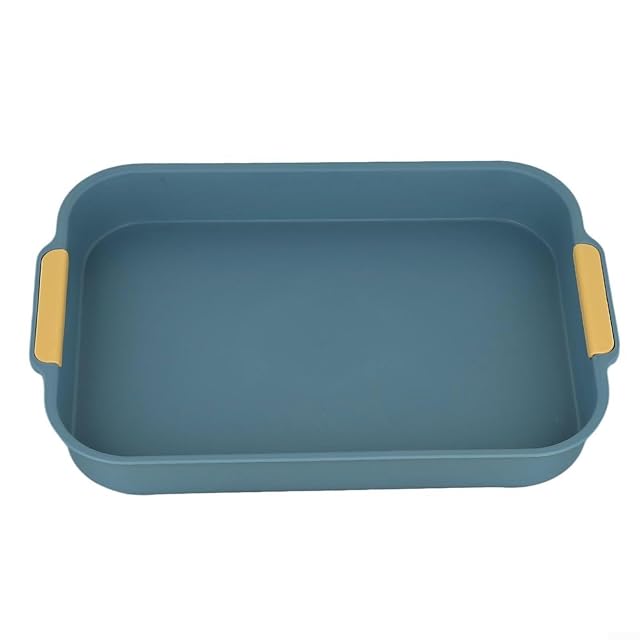 Foto 4 de 8 de Bandeja de arena de plástico para gatos, espacio extra grande de 36,5 x 24,5 x 4,9 cm