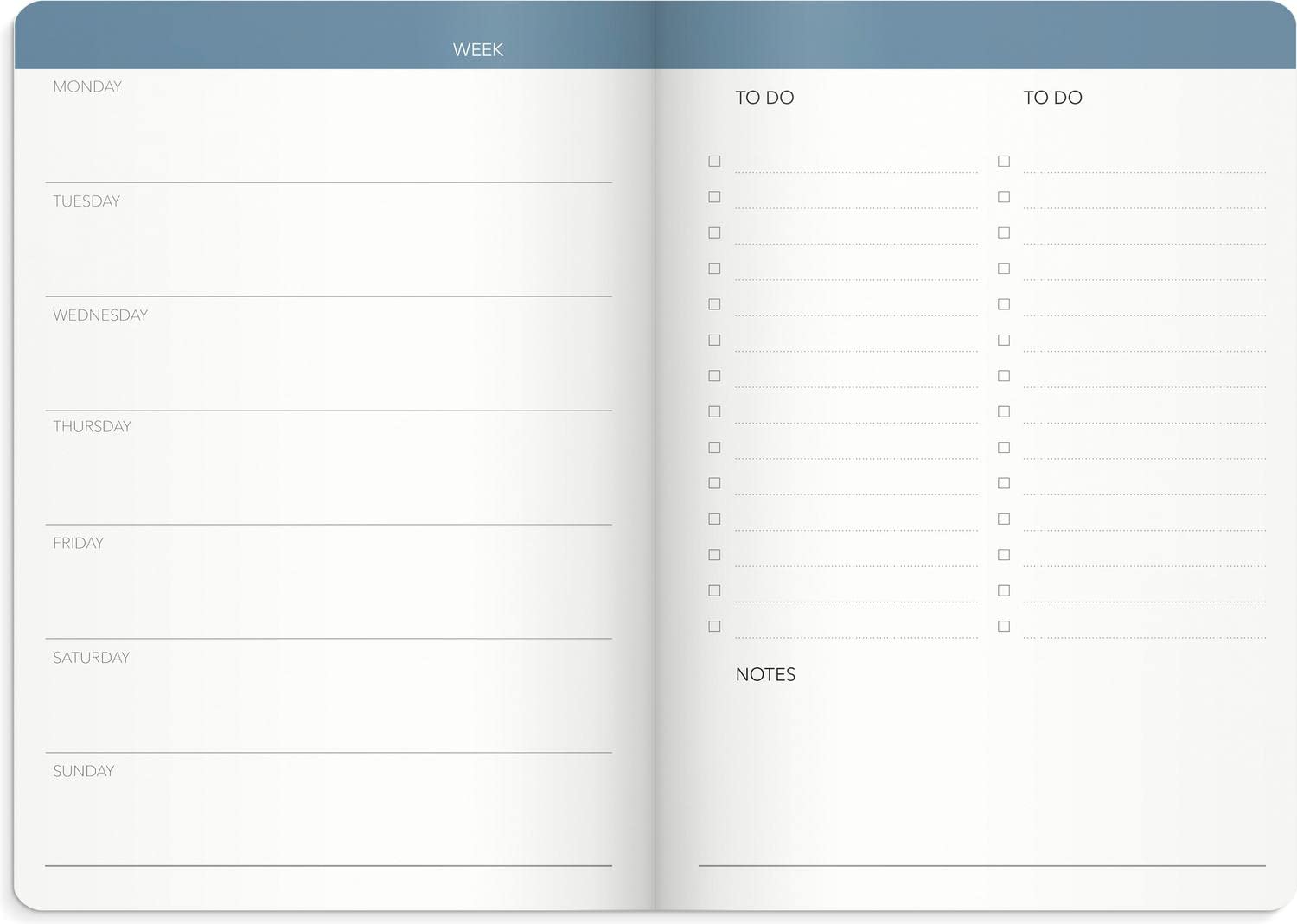 Burde Week Planner undated blue: Terminplaner Undatiert