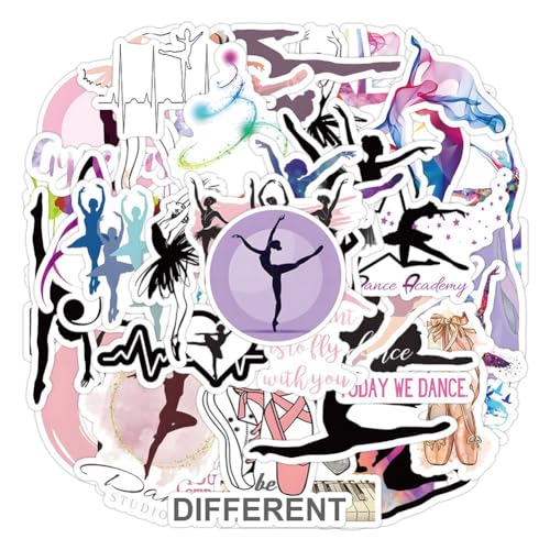 Dance Stickers |50 Pcs Dancing Waterproof Vinyl Decals for Water Bottles Laptop Luggage Cup Computer Mobile Phone Skateboard Guitar Décor