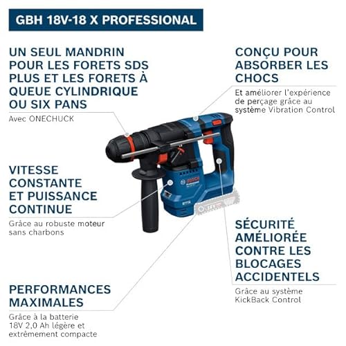 Bosch Perforateur 18V GBH 18V 18 X Solo BOXX - vue 5