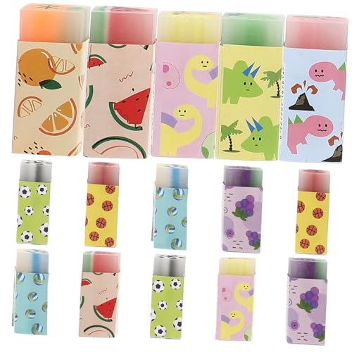 NOLITOY 15個 かわいいフルーツ 恐竜 バスケットボール柄消し 用学用品 小学生向けプレゼント 学校での配やご褒美に 文房具で楽しく勉強サポ