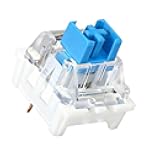 Granvela Dust-Proof MX Blue Switches, 10-Pack 3 Pin/Clicky Tactile/RGB/Dustproof Switches for Mechanical Keyboard - Compatible with Cherry MX