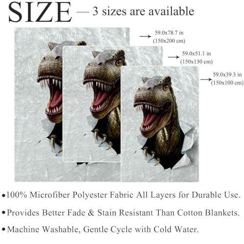 Couverture polaire dinosaure idéale pour vos soirées cocooning