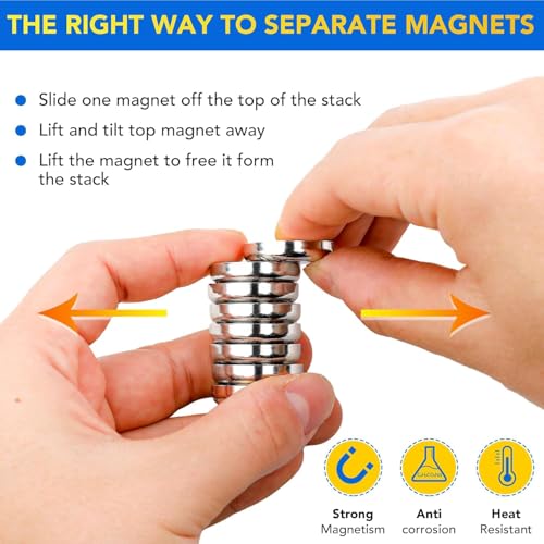 Image of DIYMAG Magnets with Countersunk Hole,0.78 Inch 40LBS 12 Pack