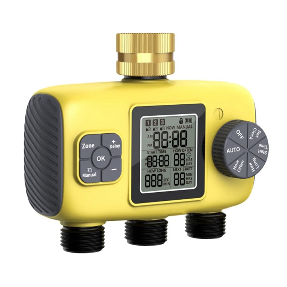 Minuterie d'arrosage automatique 3 sorties pour système d'irrigation