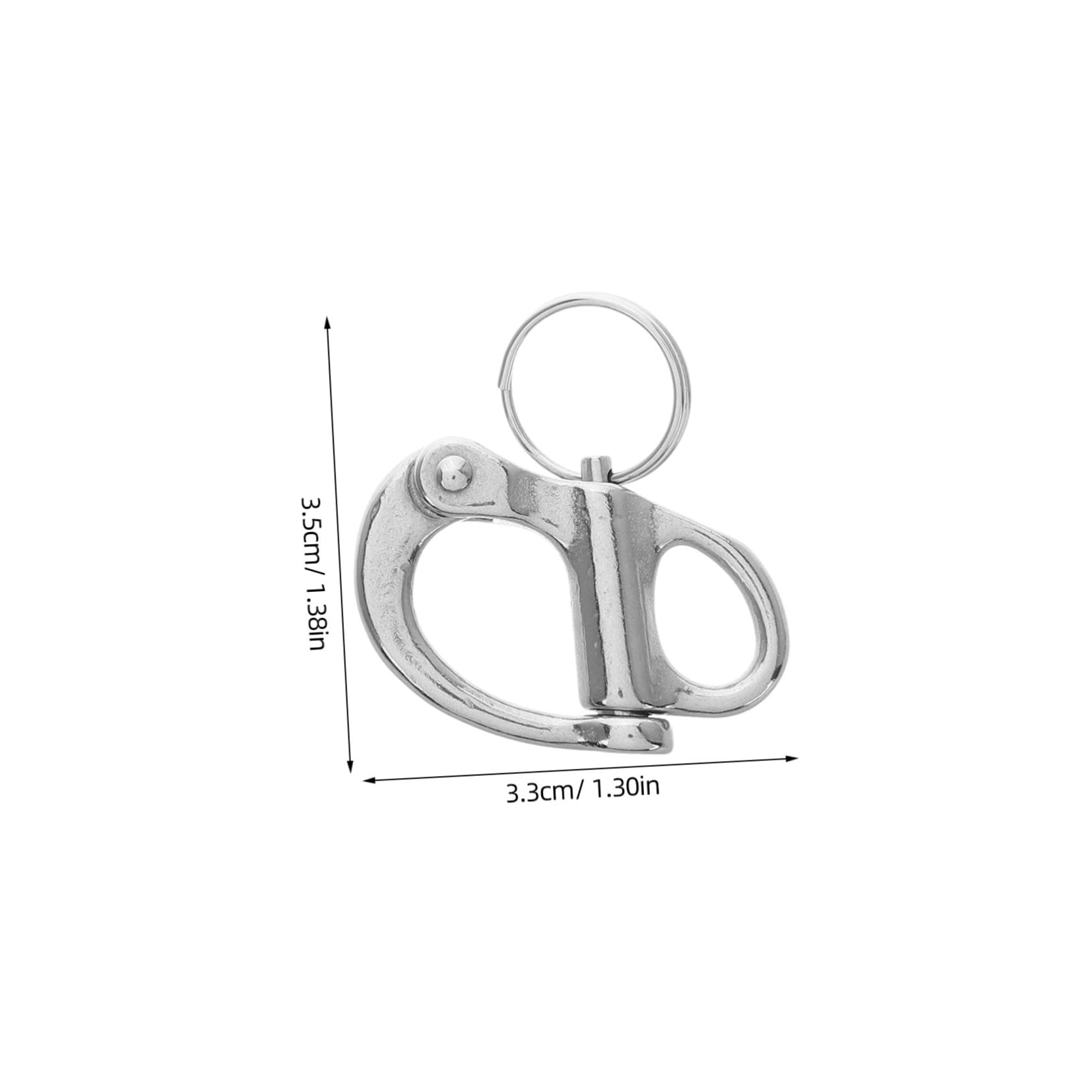 Balacoo 2pcs Stainless Steel Self-Locking Shackle for Marine Use Towing DIY Projects