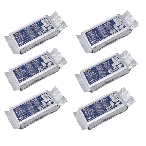 ARTME Argile Autodurcissante Blanche 3kg (6 x 500g) – Pâte à Modeler Séchage à l’Air, Argile de Sculpture pour Enfants et Adultes, Loisirs Créatifs,...