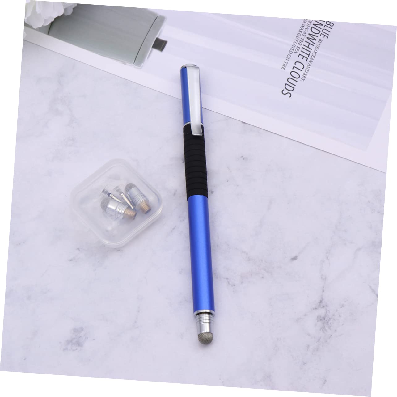 Artibetter 20piezas Lápices Capacitivos Pantallas Táctiles Incluye Bolígrafo Azul Profundo Puntas De Conductora y Compatible con Tablets y Smartphones
