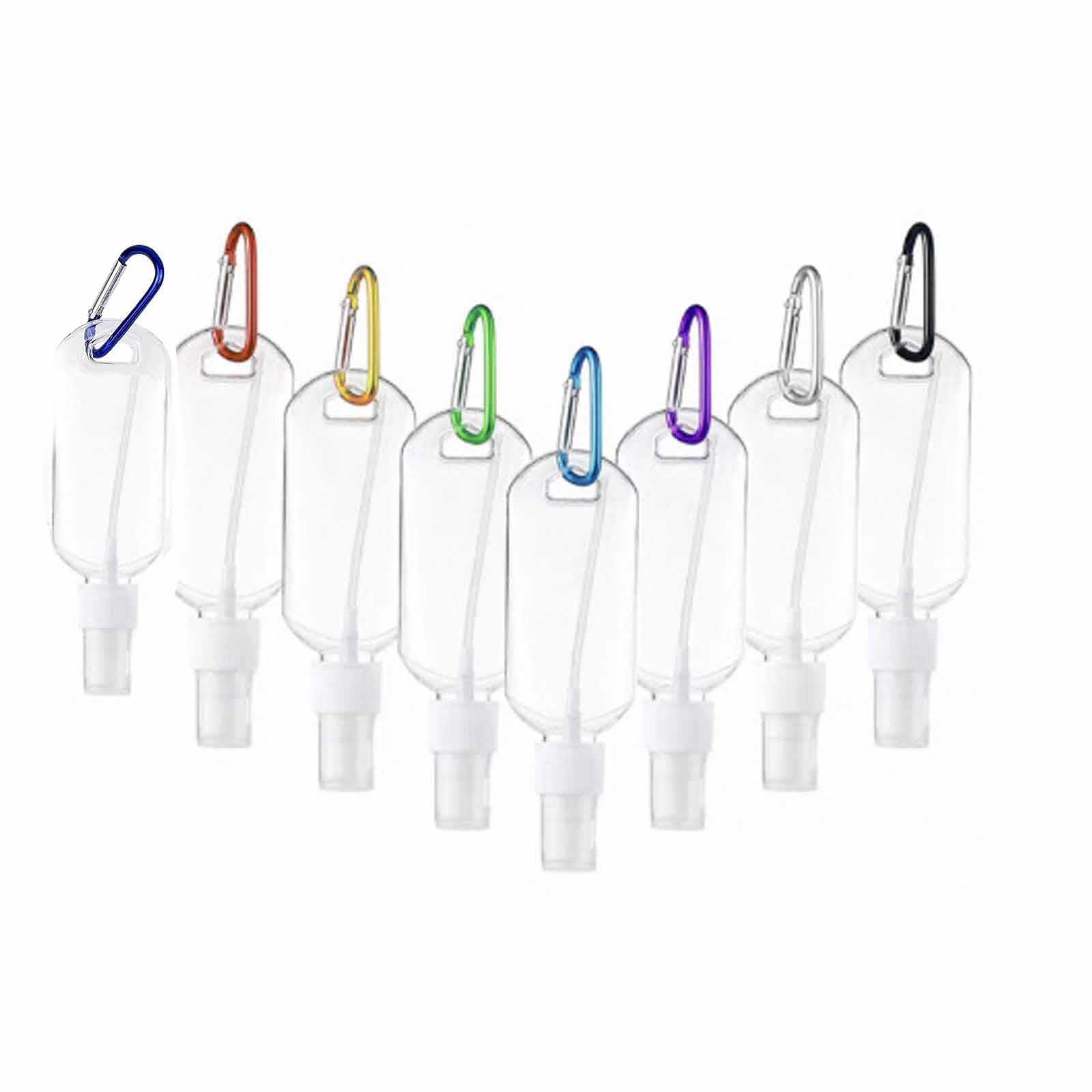 Mzoyouro Cream 8Pcs Clear Portable Travel Bottles, Hand Sanitizer Containers, Leakproof Travel Bottles, For Hand Sanitizers, Disinfectant Alcohol, Liquids