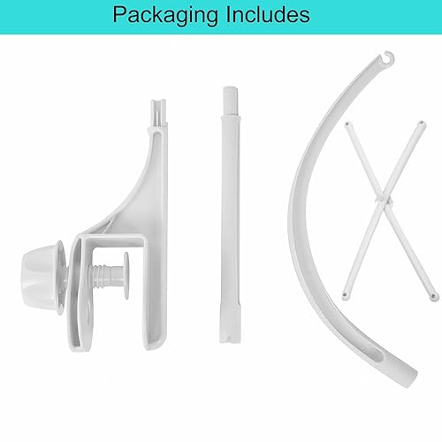 Miniatura 2 de DIY 25 pulgadas cuna móvil campana titular cama infantil decoración juguetes caja de música giratoria tuerca tornillo brazo soporte