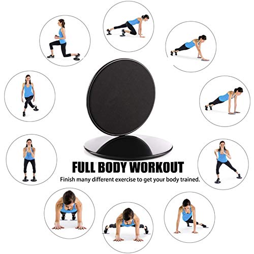 Core Exercise Sliders Dual Sided Strength Gliding Discs 2 Pack Abdominal Training Pad for Carpet Wood Tile Floors (Green) - Thumbnail 5