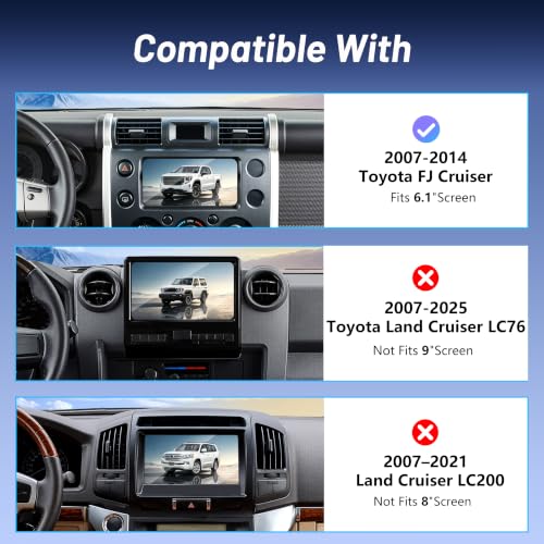 Image of Car Phone Holder Mount for Toyota FJ Cruiser (2007-2013 2014), Magnetic Phone Holder, Magsafe Car Mount Charger, Dashboard Phone Holder, 15W Wireless Fast Charging for iPhone, Samsung & Google