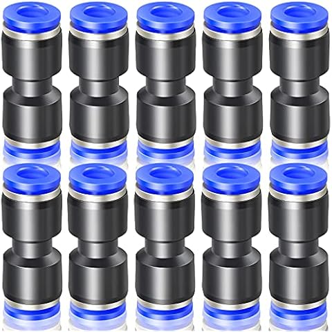 ERGAOBOY 10 Piezas Azul 6mm OD Recto Empujar Accesorios (PU-6) Cover