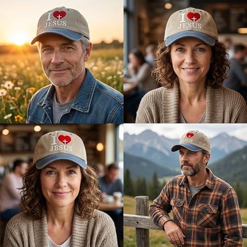 Image of I, Love Embroidered Baseball Cap
