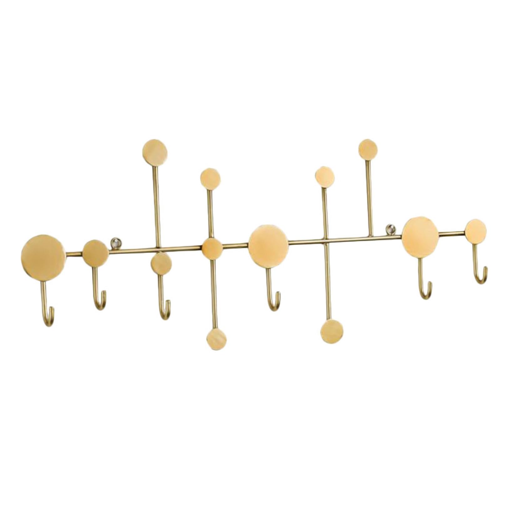 Amosfun Ganchos para Abrigos de Pared de Hierro Dorado, 6 Piezas