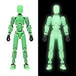 MerryXD T13 3D Action Figure,Assembly Completed Dummy Nova Titan Lucky 13 Action Figure 3D Printed Multi-Jointed Movable Toy Grow in The Dark Green