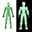 MerryXD T13 3D Action Figure,Assembly Completed Dummy Nova Titan Lucky 13 Action Figure 3D Printed Multi-Jointed Movable Toy Grow in The Dark Green