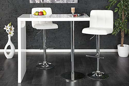 Exklusiver Bartisch MAGNUS hochglanz weiss - 2