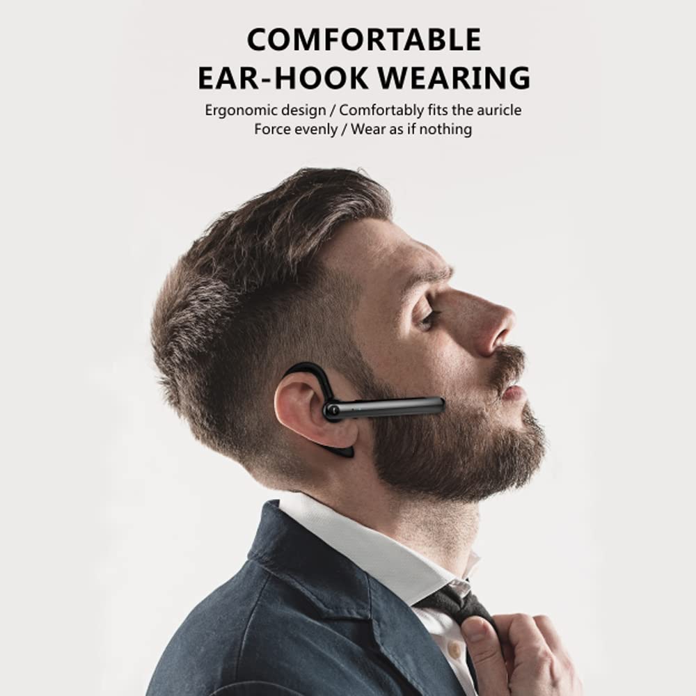LESUN Auricolari Bluetooth 5.0 con Doppio Microfono, Cuffie Wireless Vivavoce Avanzate con Chiamata Vocale Super Chiara, Audio Hi-Fi e Esperienza Ultraleggera Per Lavoro/Ufficio/Guida