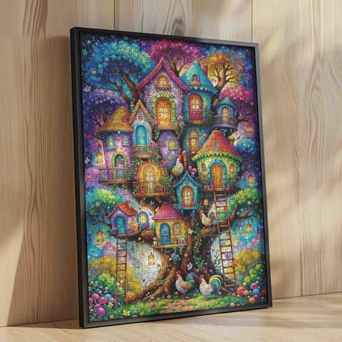 Rompecabezas de 1000 piezas TUMOVO Tree of Life, puzzle rectangular de cartón para adultos, tamaño 19.7x27.6 pulgadas, tema Religión, nivel de habilidad para todos miniatura 4