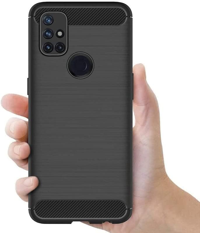Image of Hybrid Carbon Fiber Back Case for Oneplus Nord N10 5G (Black)
