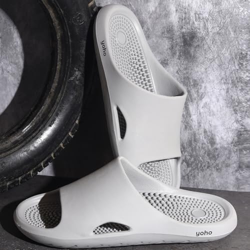 Image of YOHO Nest Sliders for Men | Waterproof Monsoon Footwear & Rainy Sandals | Acupressure Cushioned Slippers