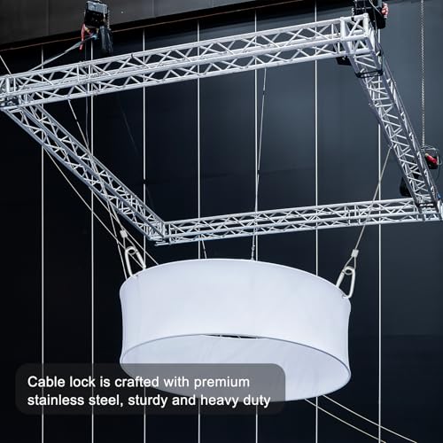 Image of MECCANIXITY 50 x 1.5mm Adjustable Hanging Wires Kit, Heavy Duty Stainless Steel Wire Rope with Single Hooks for Picture Photo Light LED Screen Curtain Billboards DIY Mounting Clamp Pack of 2