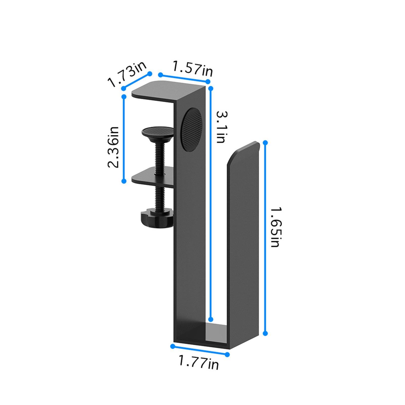 Milageto Juego de 2 Soportes para Portátiles para Colocar Debajo del Escritorio, Accesorios de Metal Resistentes.