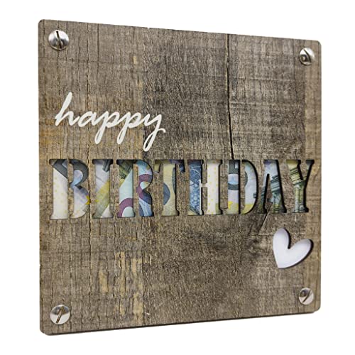 Holzschild Happy Birthday
