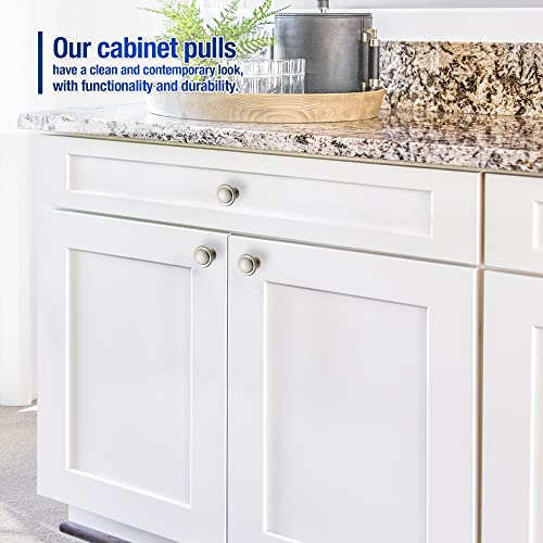 Joy Decor 10 Pack Kitchen Cabinet Knobs Solid Drawer Knobs Dresser Knobs 1-1/4 Inch Drawer Pulls Brushed Nickel Cabinet Hardware For Dresser Drawers #TOP4