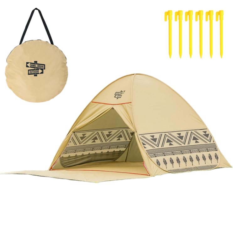 One-Touch Pop-Up Sunshade Tent for Beach & Camping Compact...