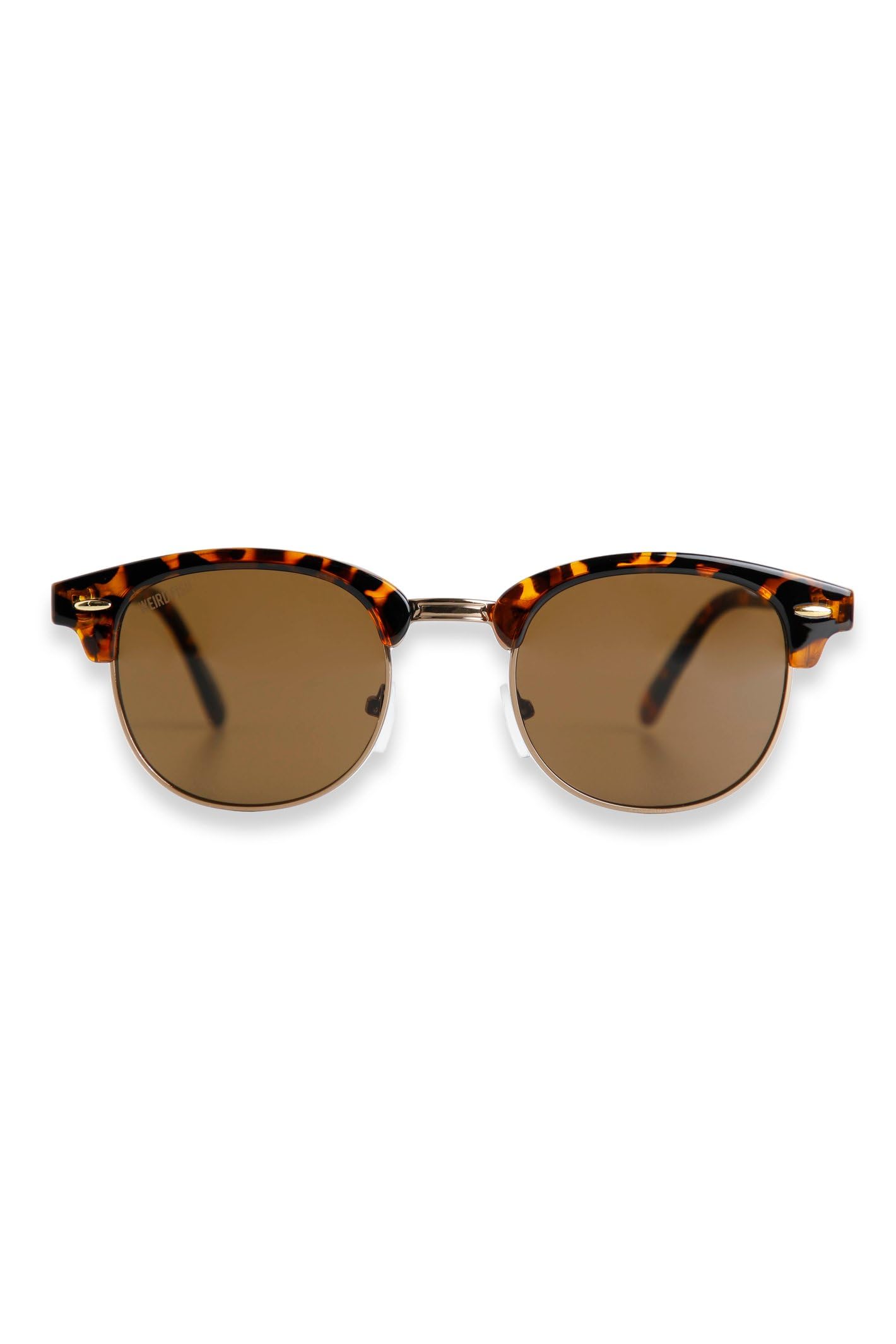 Weird Fish Women's Antique Tan Johnson Clubmaster Sunglasses Size One