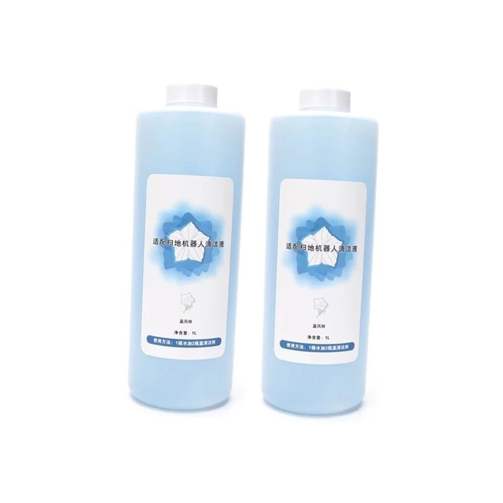 Líquido Limpiador De Pisos. Aroma A Campanas De Viento Azules, 1 L (33.8 Fl Oz). Compatible Para DEEBOT T30S COMBO/X2/X2 COMBO/X1 TURBO/OMNI. Soluciones For La Limpieza De Pisos.(2pcs)