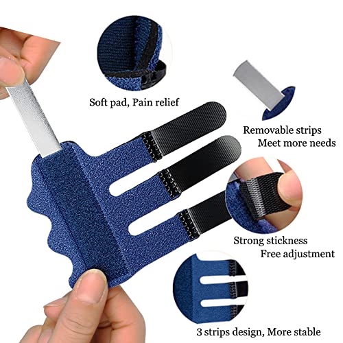 Upgraded Finger Splints (4Pcs), Trigger Finger Splint Finger Brace With 3 Fixing Strap For Mallet Finger, Broken Finger Protector, Knuckle Immobilization, Straightening Support, Arthritis Pain Relief #TOP2