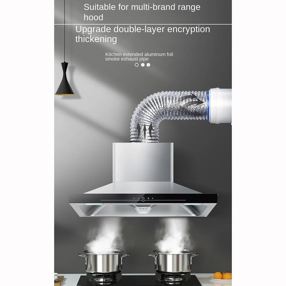 Conductos de aluminio flexibles, tubo de ventilación, tubo escalable | Rosca repuesto de extensión de conducto aire acondicionado portátil extractor,tiendas de campaña(60mm,4meter)