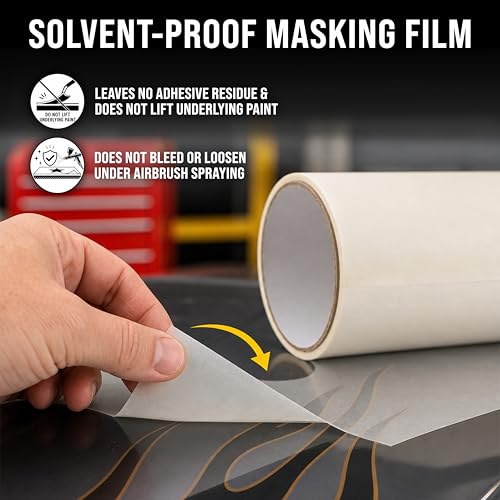 Image of Custom Shop 18 inch X 30' Roll of Semi-Transparent Masking Film /Frisket for Artists, Airbrush Graphics