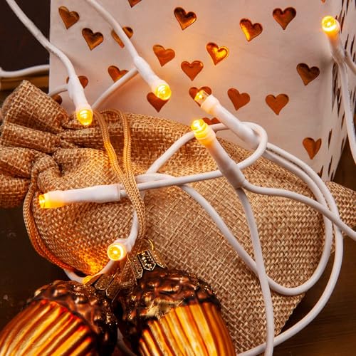hellum 50-tlg. LED Lichterkette innen mit Stecker, Lichterkette innen 50 warmweiße LED, mit Stecker und weißem Kabel, beleuchtet 7,35 m < 59 lm 151695 hellum 50-tlg. LED Lichterkette innen mit Stecker, Lichterkette innen 50 warmweiße LED, mit Stecker und weißem Kabel, beleuchtet 7,35 m < 59 lm 151695