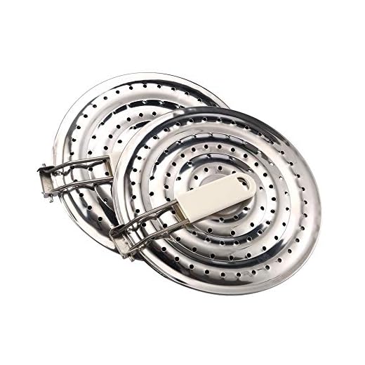 Super Leader 2pcs Heat Diffuser Reducer Flame Guard Simmer Plate,Thickening Stainless Steel for Electric and Gas Stovetops
