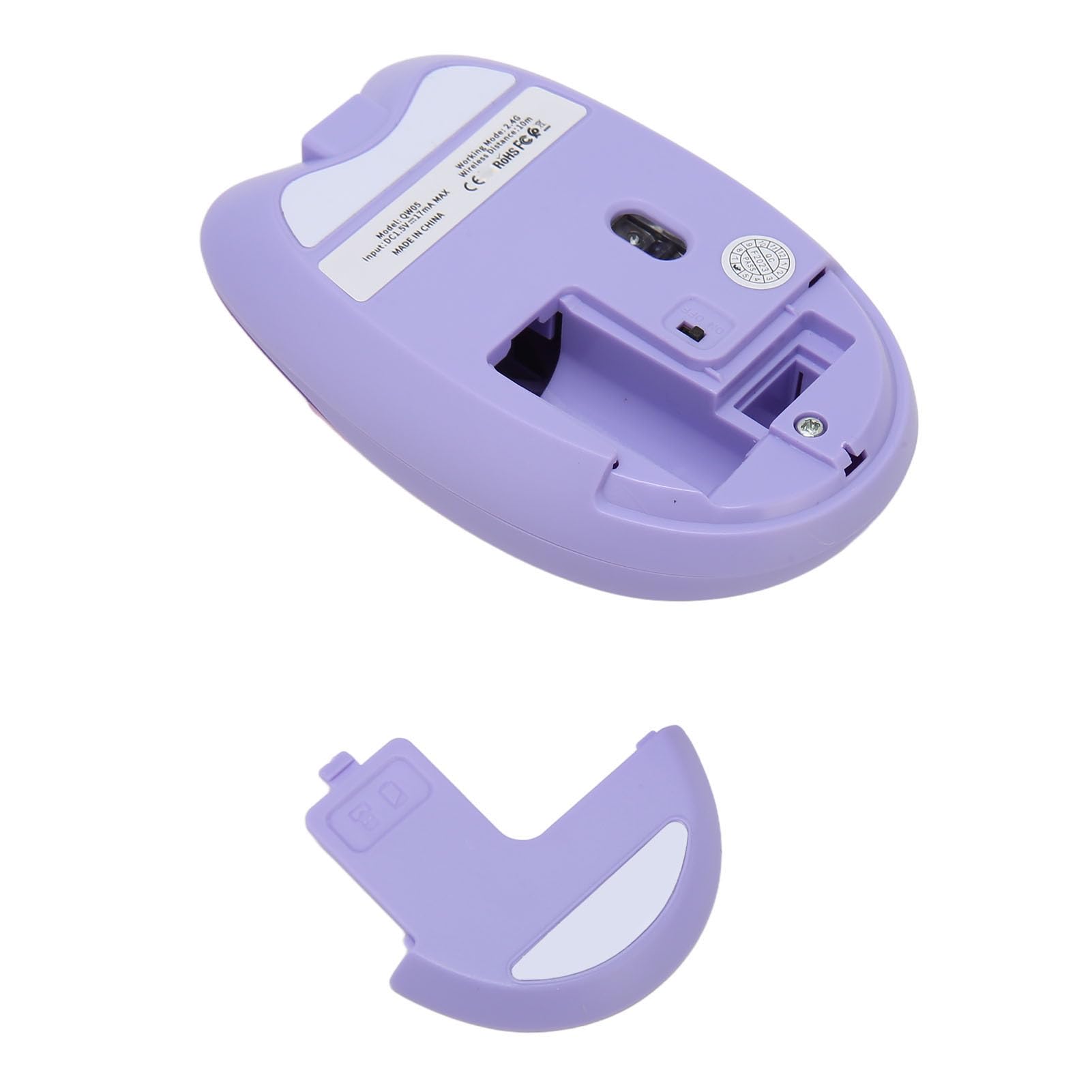 Mieszane Kolory Bezprzewodowej Klawiatury i Myszy, Układ Klawiatury QWERTY, Bezprzewodowy Odbiornik USB 2,4 GHz, Plug and Play, zgodność z PC, Smart TV (Fioletowy)