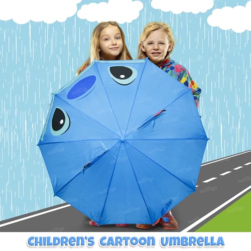 Image of Zest 4 Toyz Umbrella for Kids Windproof Waterproof Lightweight Stylish Easy To Carry 3D Cartoon Umbrella For Rain Kids Umbrella for Girls (Pack of 1) Blue
