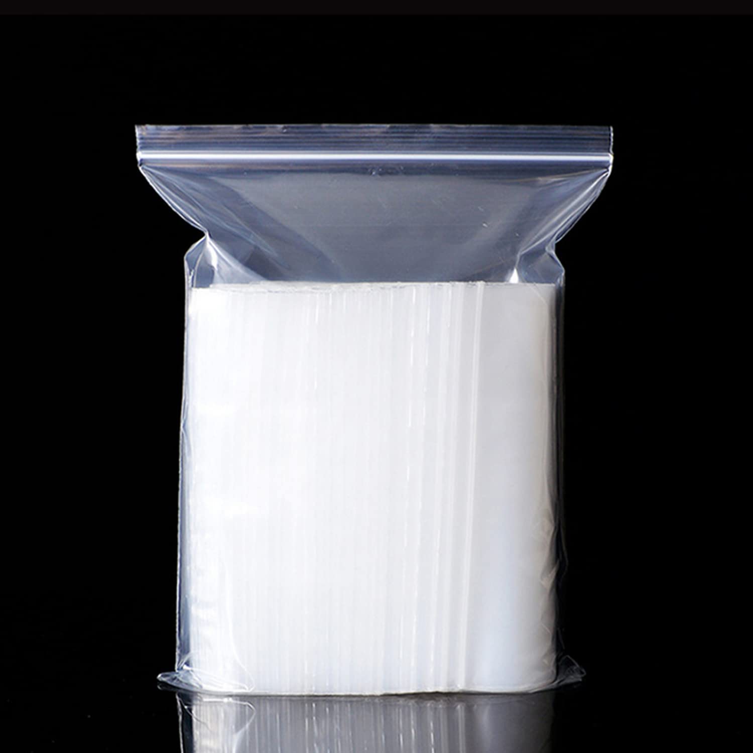 YOFADCI Zip Sachets, Sac De Fermeture à Glissière Réutilisable Fort, épaississement Et Durable, Serrure Pour Fermer à Clef,12x17cm 100PCS