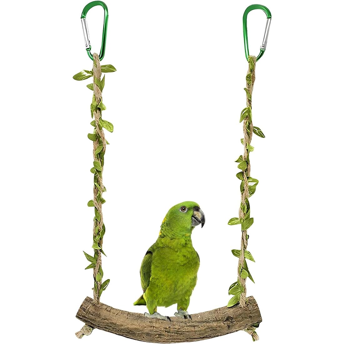 Altalena per Uccelli Giocattolo di Uccelli in Legno,Trespolo per Pappagalli,Giocattolo Altalena per Uccelli,Altalene per Pappagalli,Gabbia dell'Uccello Che Appende i Giocattoli per Uccelli